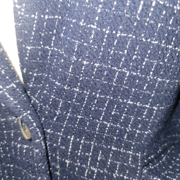 Anthropologie Cartonnier Blazer Size US 12 Blue/White - Picture 8 of 11